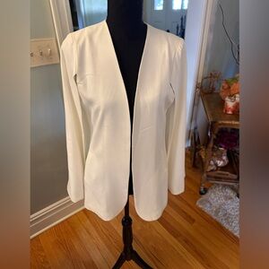 Forever 21 Jacket Open Front Cloak/cape Sleeve Blazer . White. Small. Classic